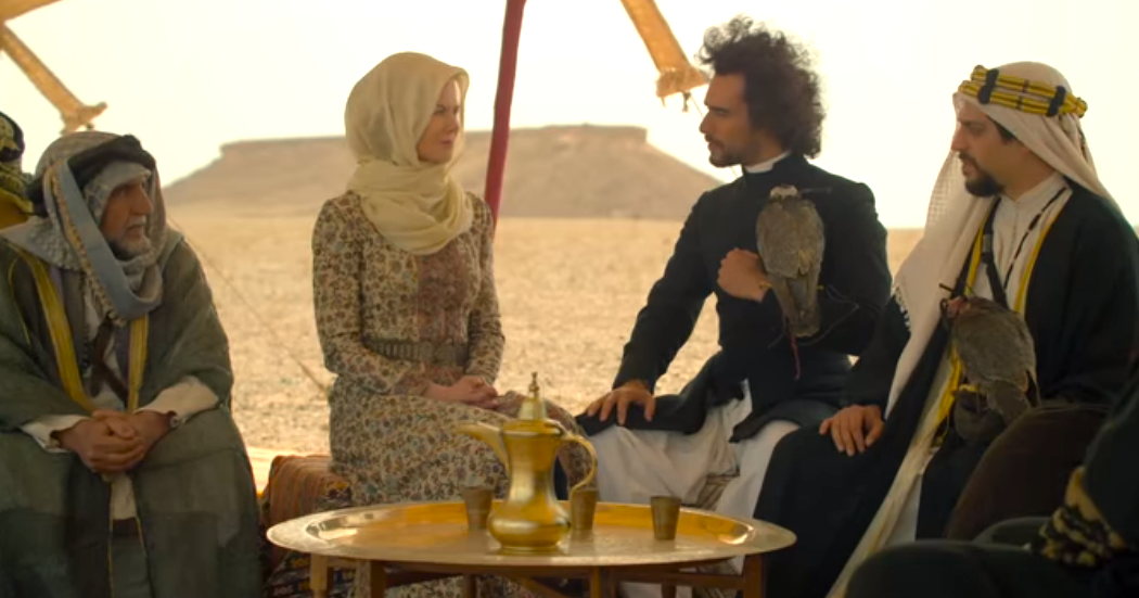 (кадр из фильма "Королева пустыни" Режиссер В. Херцог) 