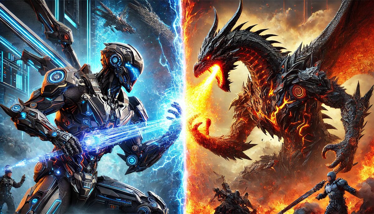 Ты за технологичного робота или сказочного дракона?