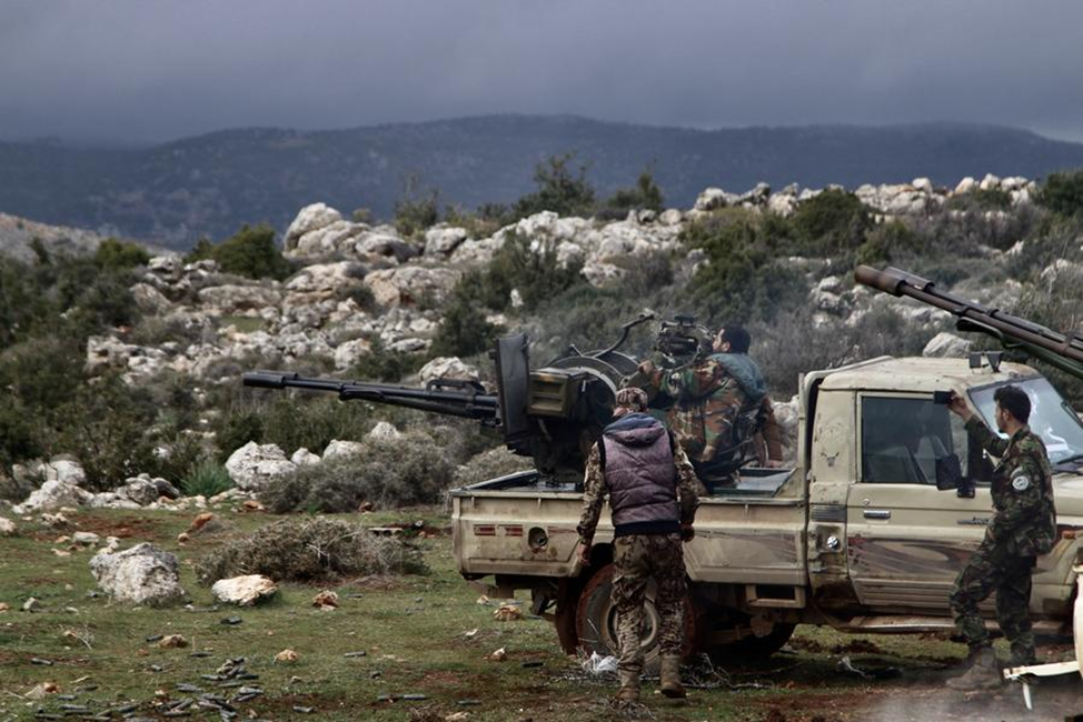 Сирийские пограничники на ливанской границе