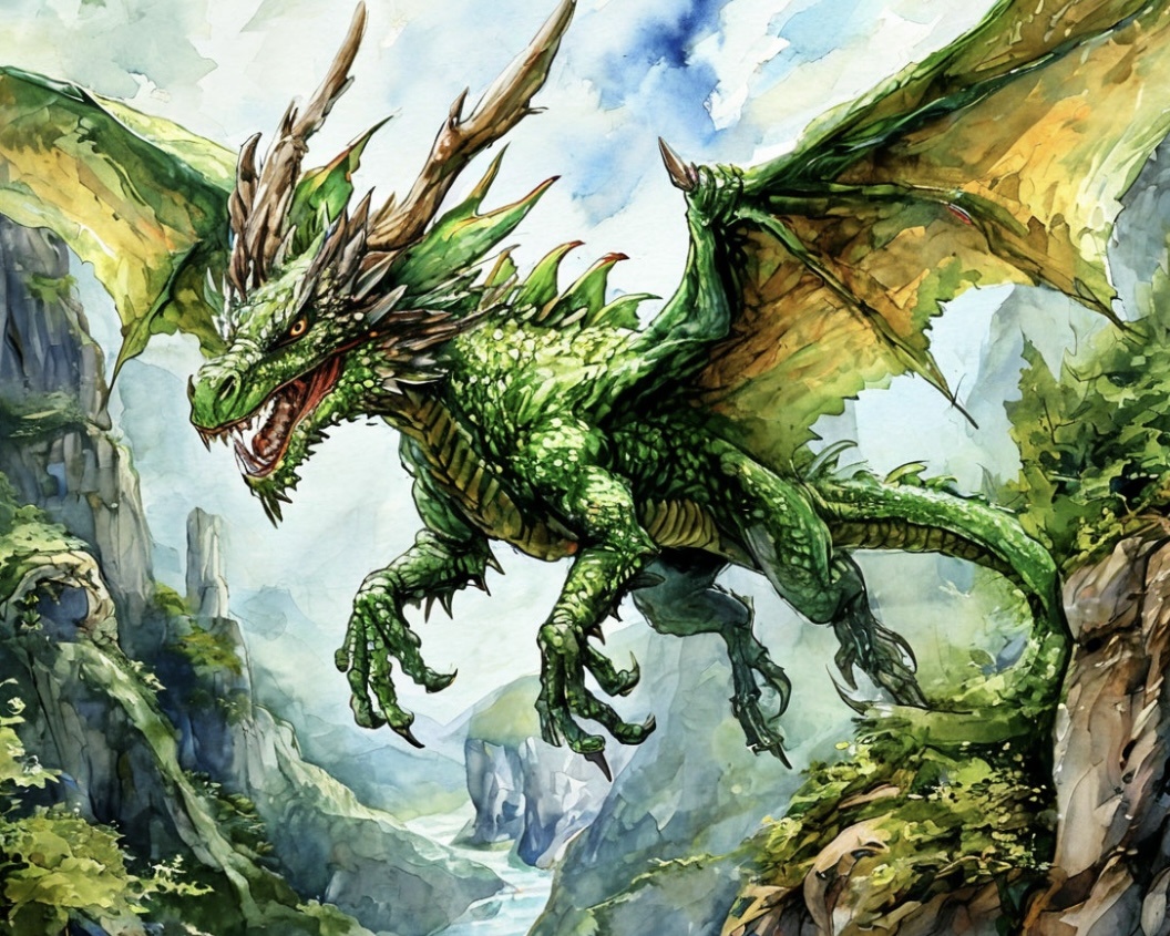 Зелёный дракон - предок смелого крокодила Гены