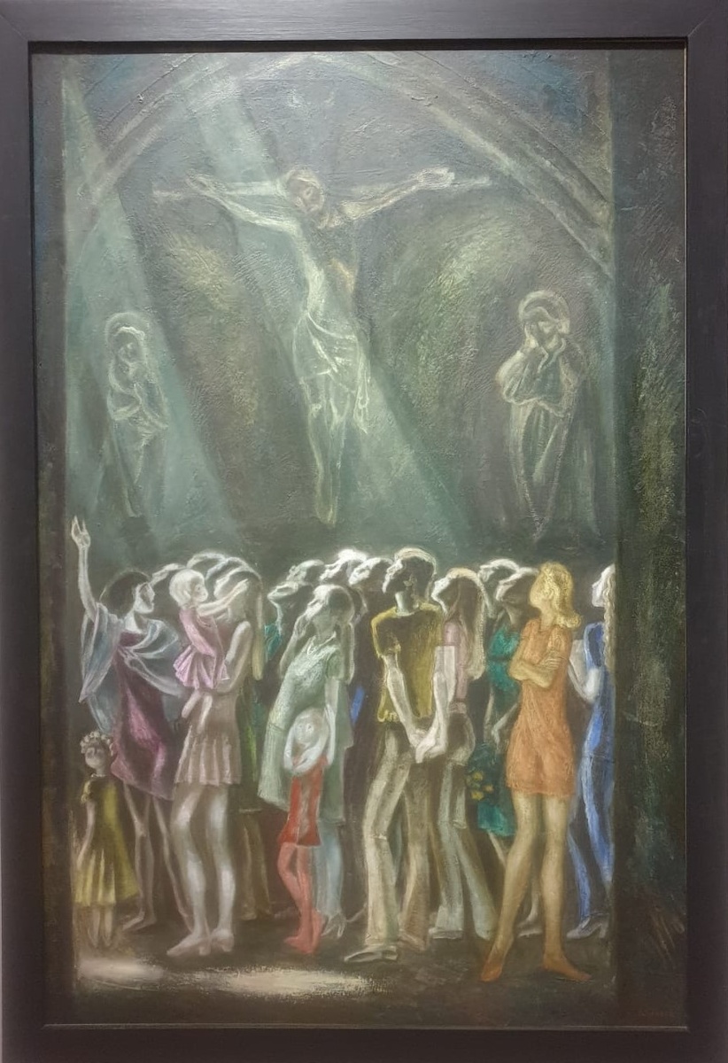 В соборе 1974 холст, масло