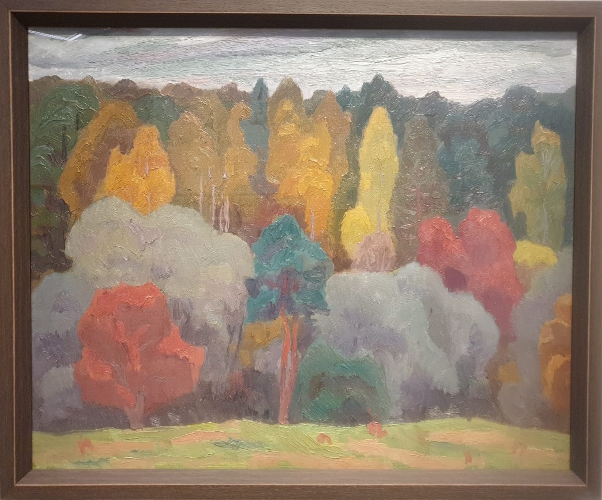 Велегожская осень 1966 картон, масло