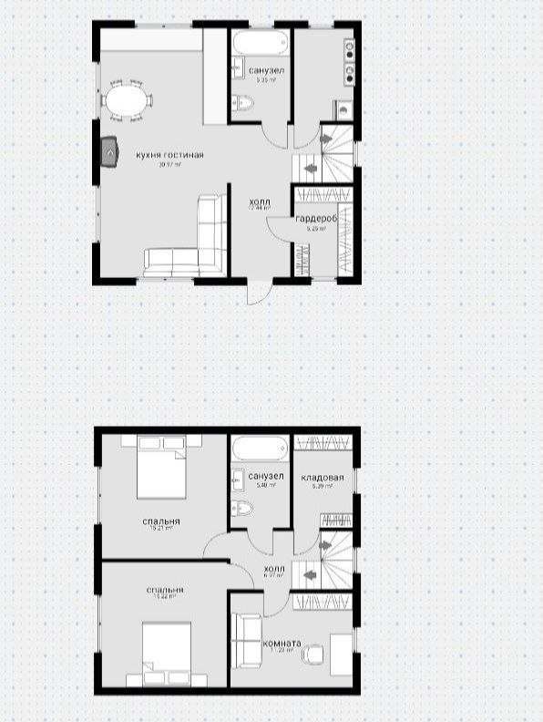 Планировка № 1, пробный вариант без привязки к участку                                                                                                                                            
