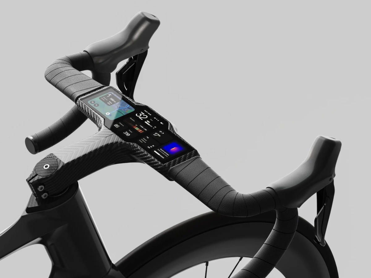    Велосипедный руль FliteDeck обладает полноценной приборной панелью