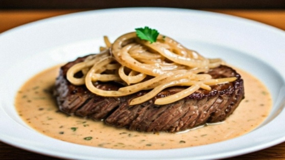    Готовим в горшочках: нежная говядина с луком в сметанно-горчичном соусе Виктория Шварц