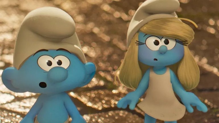    Кадр из мультфильма «Смурфики в кино», реж. Крис Миллер/ Paramount Pictures