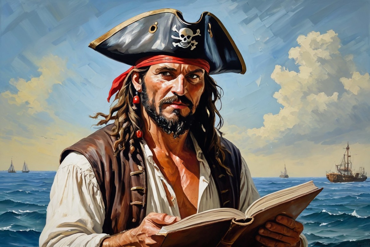 Книжный пират. Генерировал ИИ