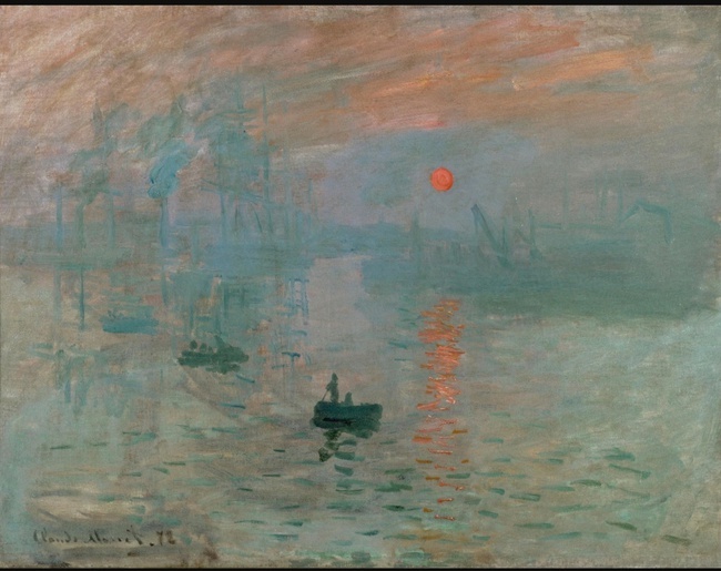 Впечатление о восходящем солнце Клода Моне, написанное за 101 год до моего рождения. К душе!)