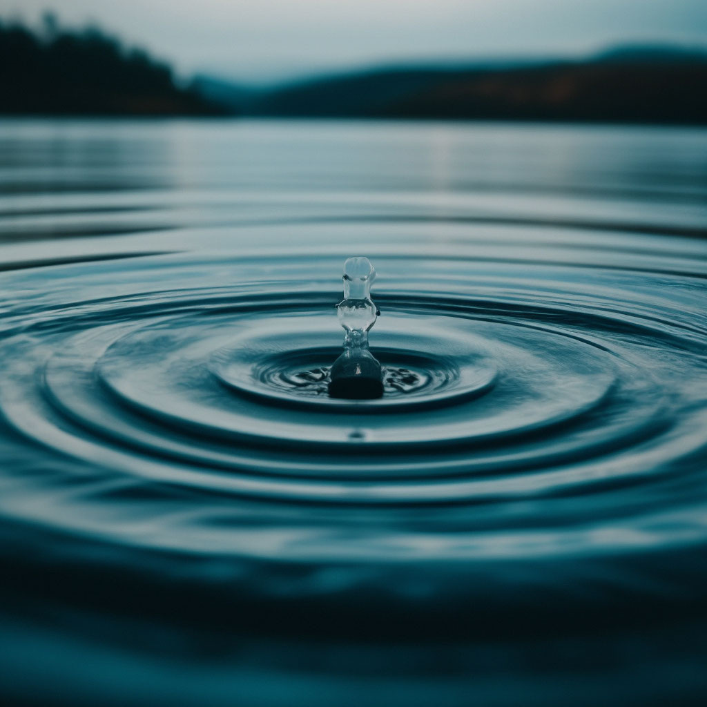 Этот процесс аналогичен возникновению кругов на воде, если в воду бросить камень