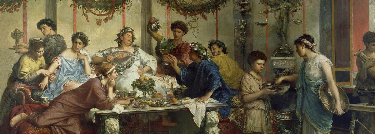 Врубель пирующие римляне 1883