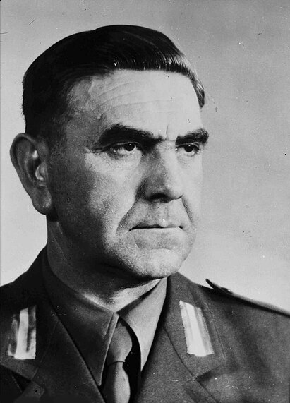 Анте Павелич (14 июля 1889, Брадина, Босния и Герцеговина — 28 декабря 1959, Мадрид) — хорватский политический и государственный деятель радикального националистического направления, основатель и лидер фашистской организации Усташей (1929—1945). В 1941—1945 годах — диктатор («Поглавник») Независимого государства Хорватия (НГХ), основанного в апреле 1941 года при военной и политической поддержке стран «оси»
