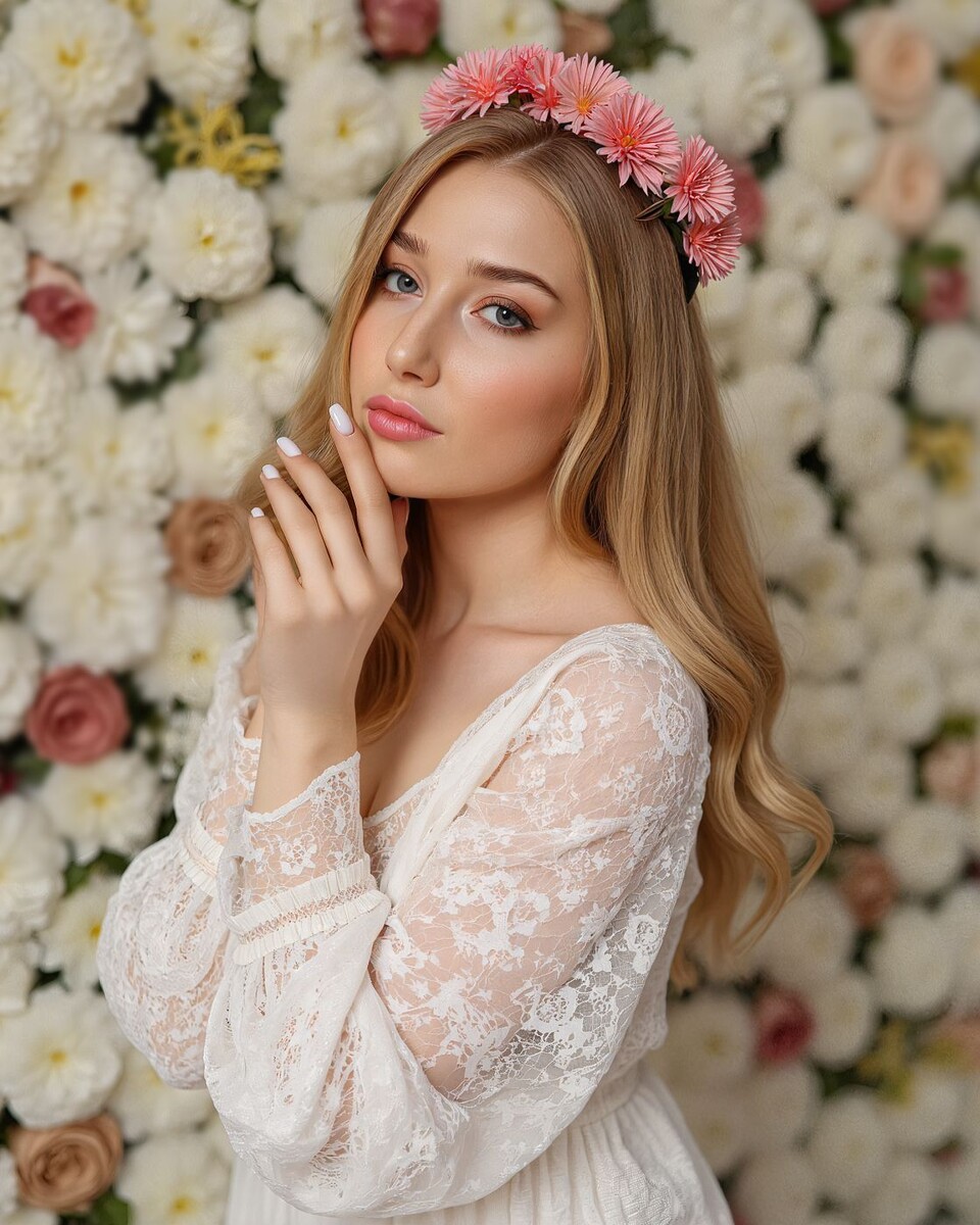 Катя Вяликова в цветах