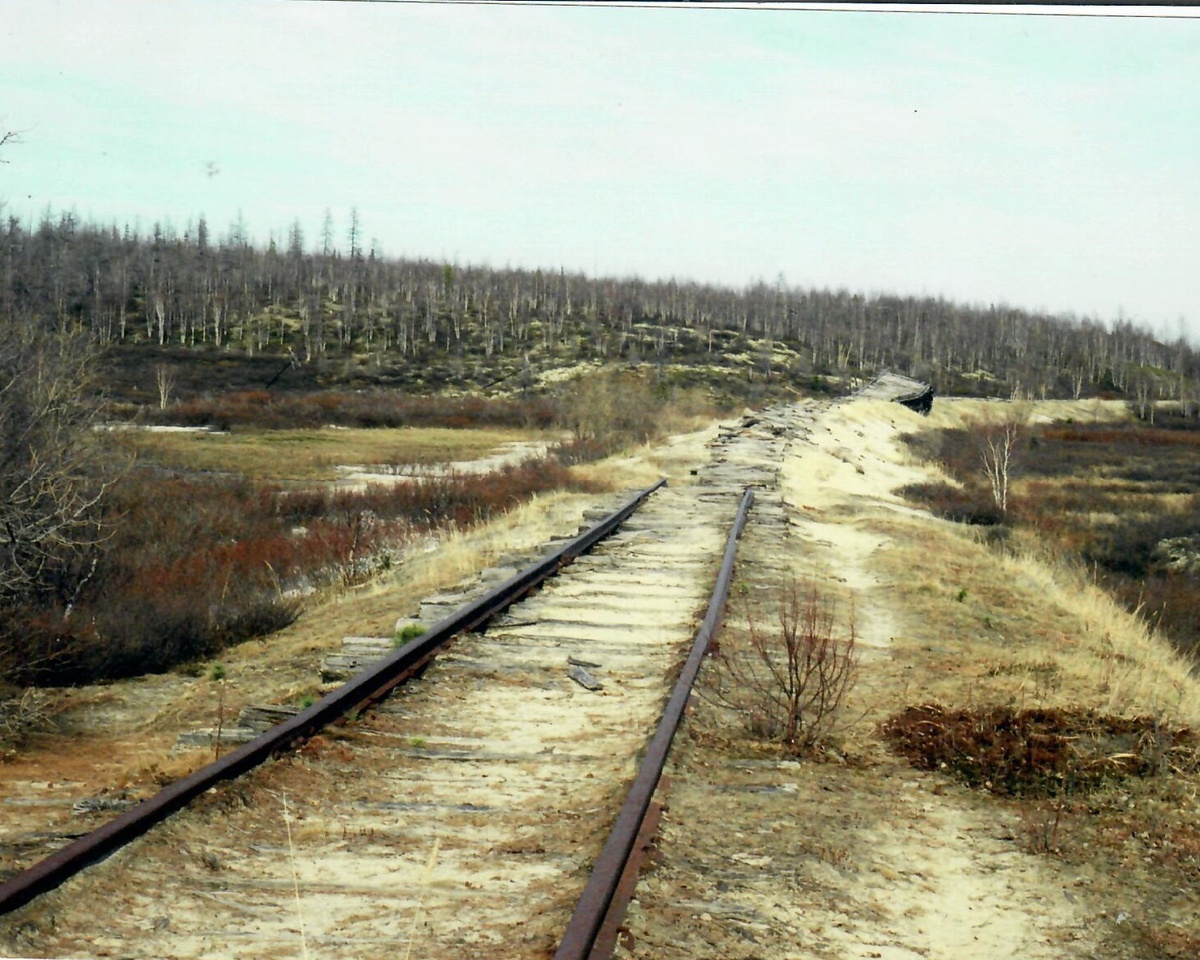 Фото из личного архива Вячеслава Калинина: трасса "Мёртвой дороги" близ города Надым, Ямало-Ненецкий автономный округ