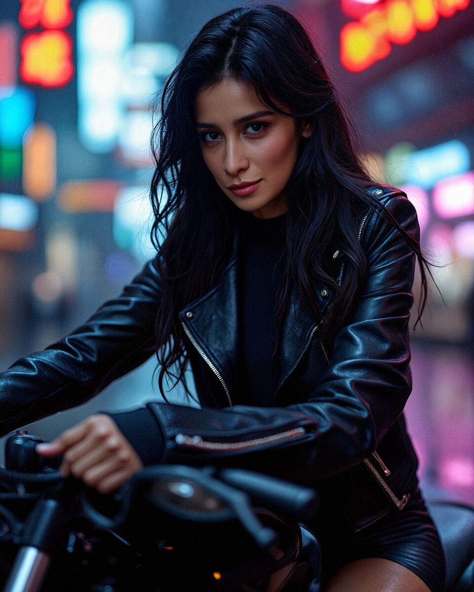 Равшана Куркова на байке