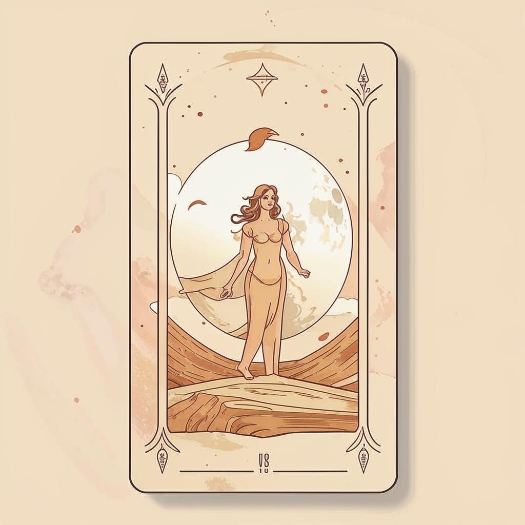 Карта Таро 18 Луна, взгляд ИИ