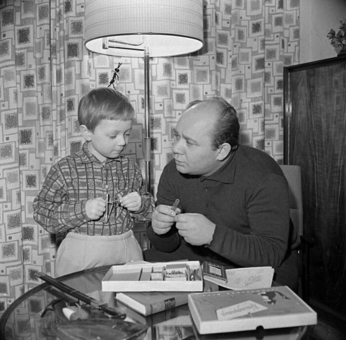 Евгений Леонов с сыном, Андреем./Фото: fotostrana.ru