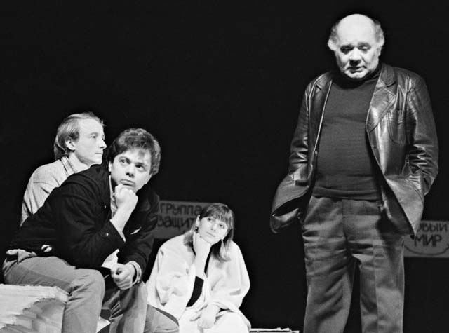 Андрей Леонов иногда выступал вместе с отцом./Фото: kino-teatr.ru