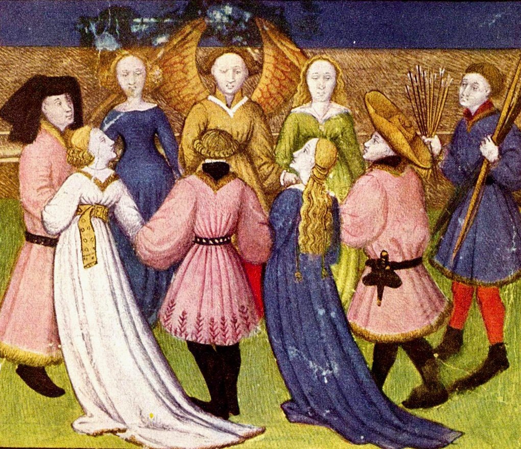«Дух любви». Миниатюра из «Романа о Розе», 1420–1430-е годы.