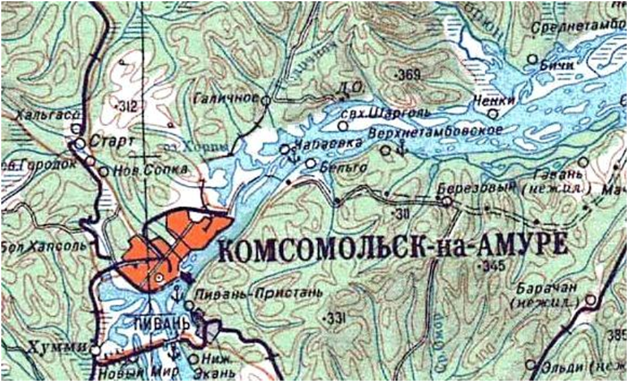 Населённый пункт  Пивань, Комсомольского района