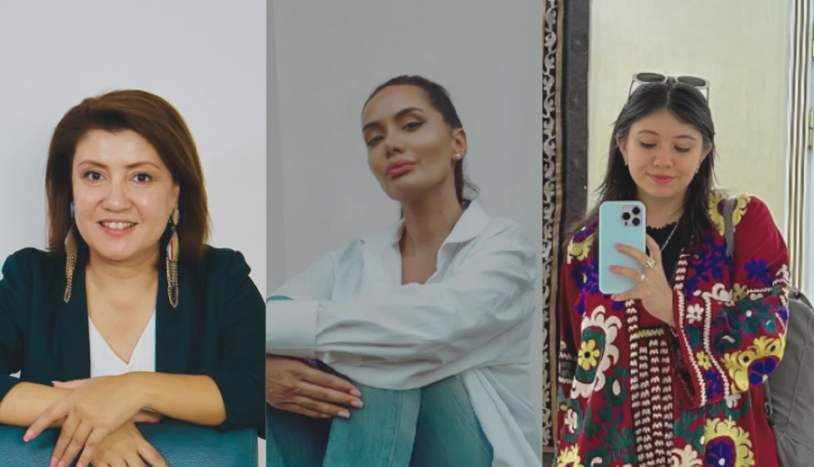 Женщины-блогеры (слева направо) - Наргис Касымова, Шоира Пулатова и Виктория Петрова
Фото: Коллаж Asia-Plus