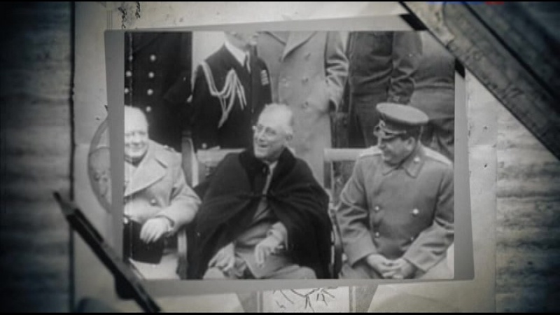 Черчилль, Рузвельт и Сталин -- эта троица решала, каким будет послевоенное мироустройство.