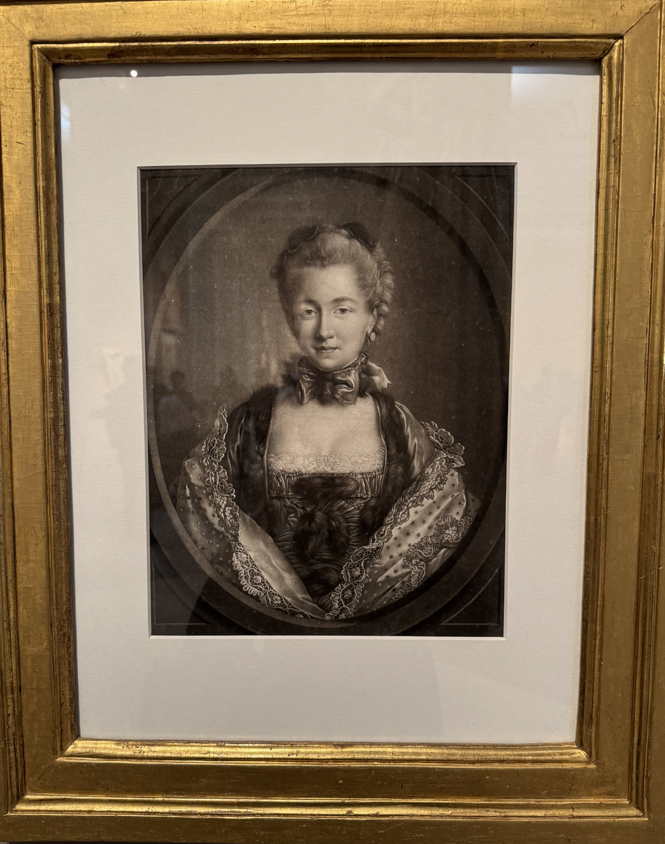 Уильям Петер. Около 1738 - 1821.Портрет графини Натальи Петровны Чернышёвой (в замужестве Голицыной) 1767. По живописному оригиналу Франсуа-Юбера Друэ Младшего (1762). Бумага, меццо-тинто.
Портрет графини
Натальи Петровны Чернышёвой (в замужестве Голицыной)
1767 По живописному оригиналу Франсуа-Юбера Друэ Младшего (1762) Бумага, меццо-тинто