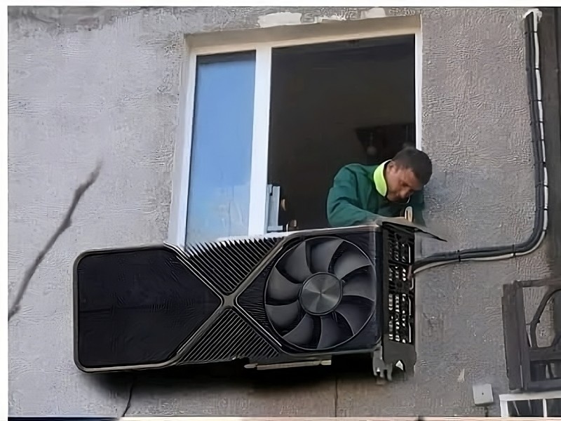    Больше не мем. Создан кулер для RTX 4090 на основе кондиционера