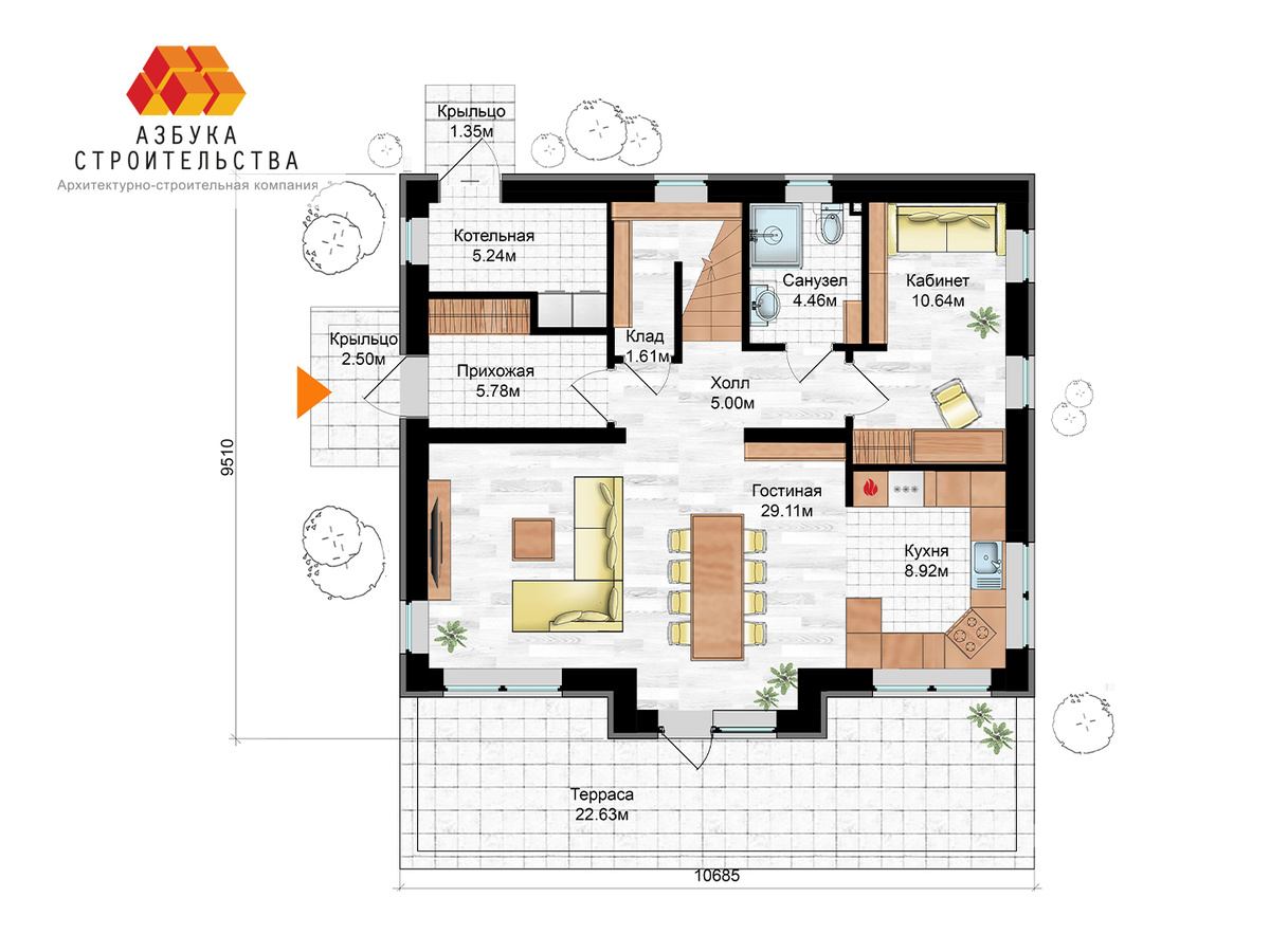 Планировочное решение 1-го этажа