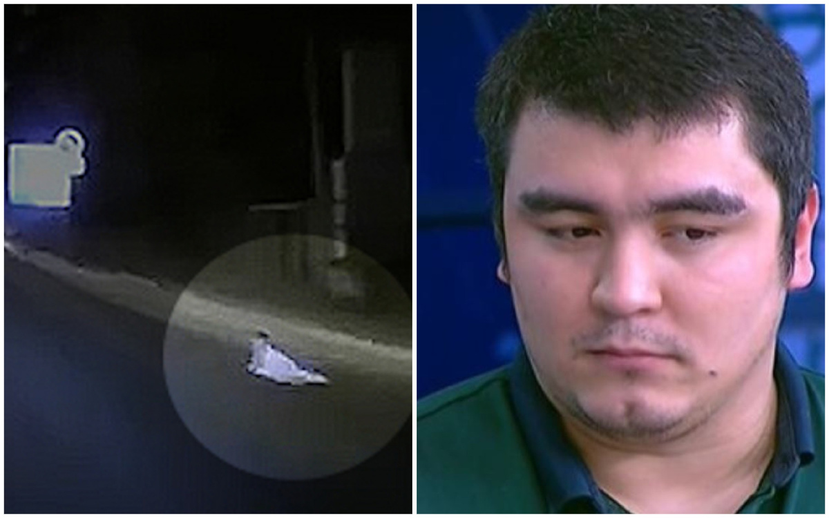 Слева: кадр с видеорегистратора. Справа: Бахтиер Исмоилов в эфире телеканала «Москва 24» / из материала "АиФ Новосибирск"