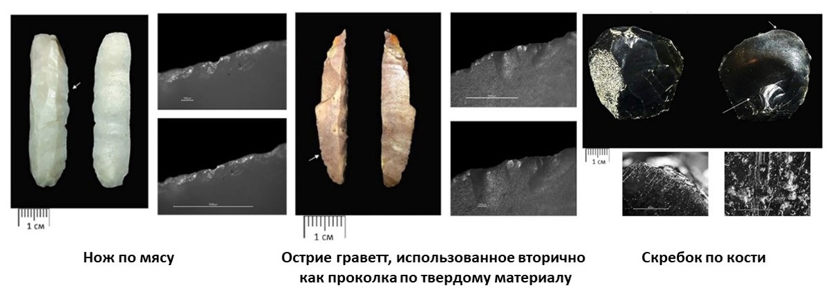 Каменные артефакты из скального убежища Бога-Орун. Источник: Golovanova et al. / Journal of Archaeological Science: Reports, 2025