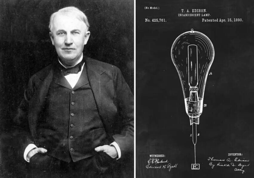 Томас Эдисон и его лампа накаливания