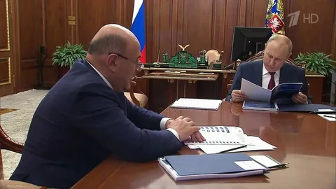 Встреча президента Путина и премьер-министра Мишустина Из картинок Яндекса