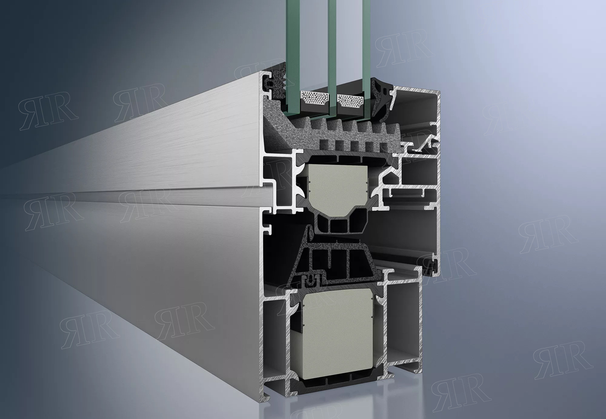 Профиль алюминиевой оконной системы Schuco AWS 75.SI+ с максимальной теплоизоляцией