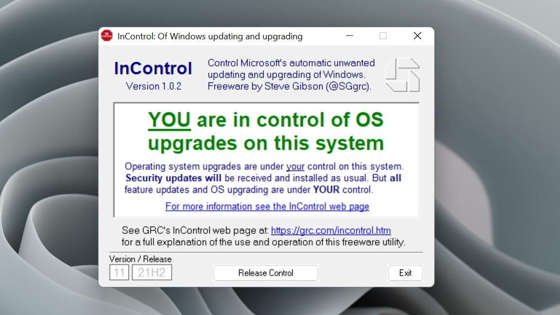 Управление обновлениями Windows 10/11 с помощью бесплатной утилиты InControl / Дзен.Уловка-32 / Изображение из ОИИ