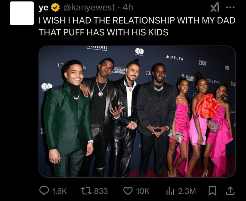 ‘’Я ХОТЕЛ БЫ ИМЕТЬ ТАКИЕ ЖЕ ОТНОШЕНИЯ СО СВОИМ ОТЦОМ, КАК У ДЕТЕЙ ПАФФА С НИМ’’