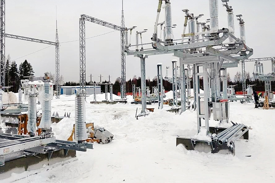    Новая электроподстанция в Половину. Фото: Государственный комитет Республики Карелия по строительному, жилищному и дорожному надзору