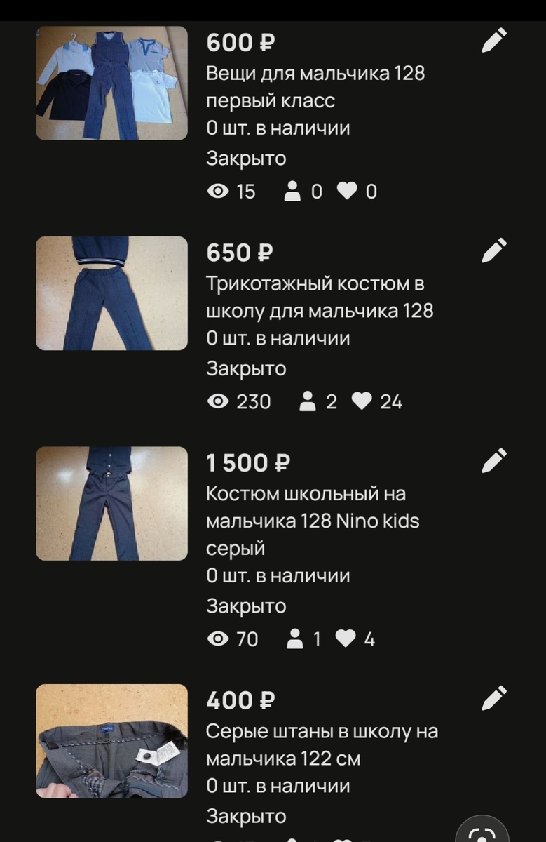 Проданные вещи на авито