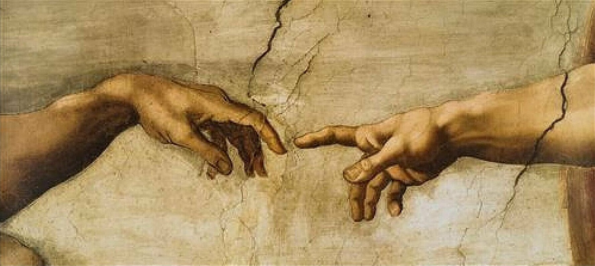 Микеланджело «Сотворение Адама». Около 1511 года. Фрагмент © https://yandex.ru/images/