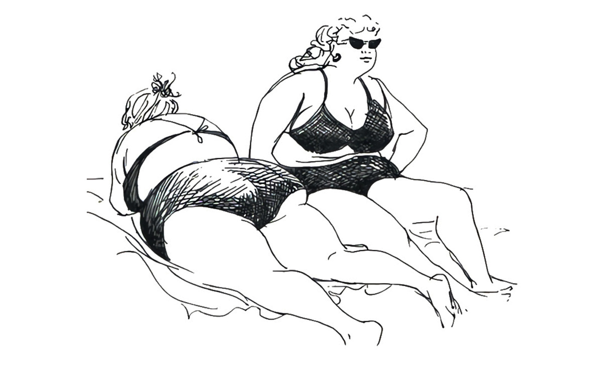 ИЗ СЕРИИ ЗАРИСОВОК И КАРИКАТУР «ЧТО УВИДЕЛ ХЕРЛУФ БИДСТРУП В СОВЕТСКОМ СОЮЗЕ »/ НА РИЖСКОМ ВЗМОРЬЕ