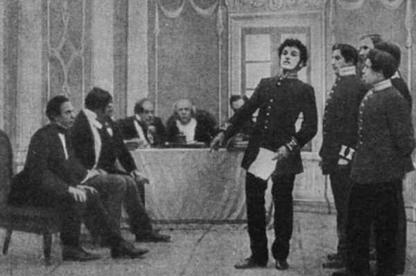 Владимир Кривцов стал первым исполнителем роли Пушкина на экранах. Кадр из фильма «Жизнь и смерть Пушкина», режиссёр Василий Гончаров, сценаристы Василий Гончаров, Макарова / Kinopoiskatomic:embed 2
