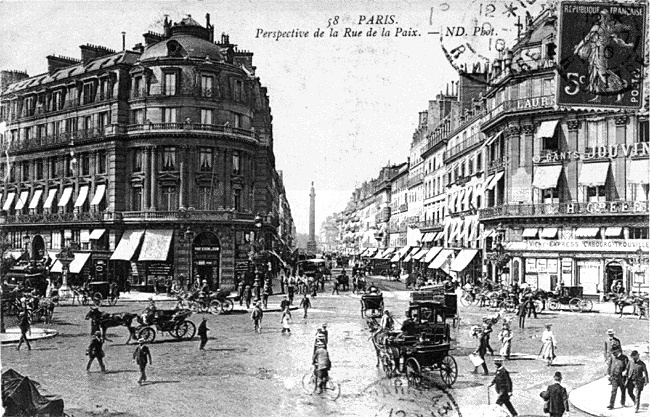 Перспектива улицы de la Rue de la Paix Paris