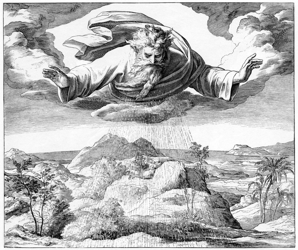 Один из вариантов библейской иллюстрации сотворения Богом нашего мира.