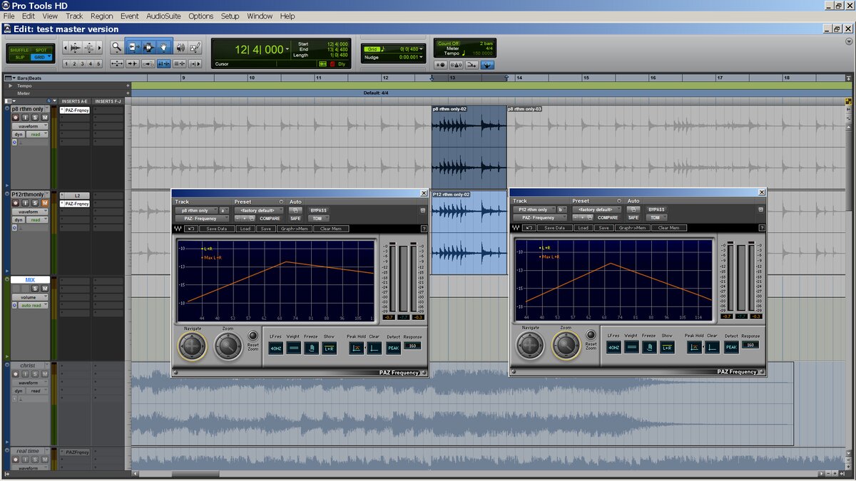 Спектрограммы доминирующей частоты бочки