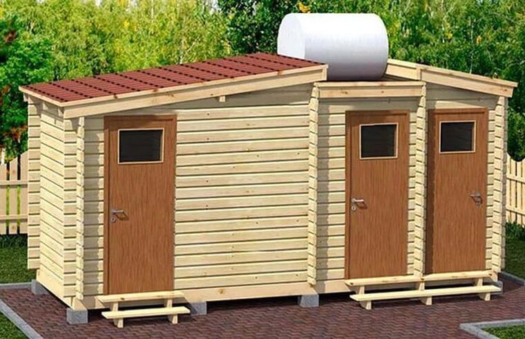 Хозблок с душем и туалетом