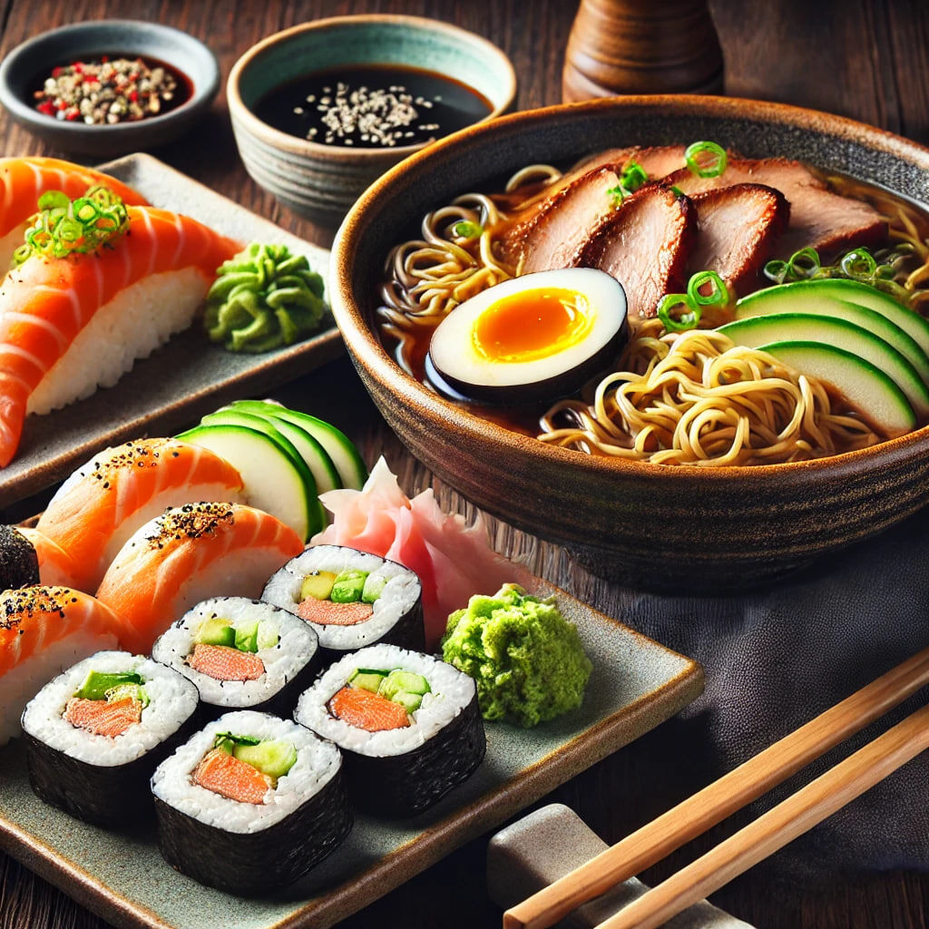 Японские ролы и рамен.