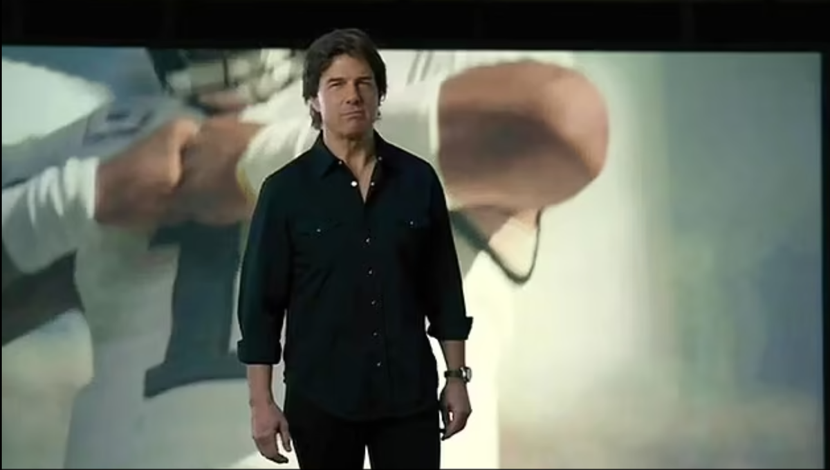 Том Круз скриншот ролика, транслируемого на Супербоул 2025