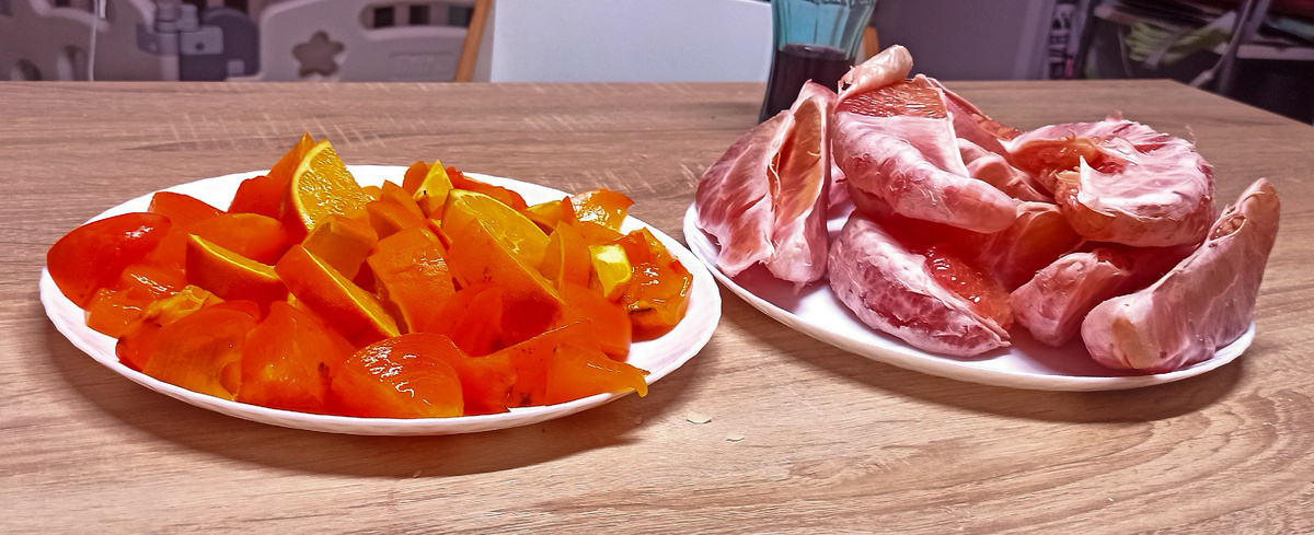 Апельсин, хурма, помело