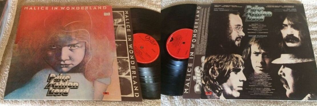 Немецкий виниловый выпуск альбома Paice Ashton Lord "Malice In Wonderland", 1977 год