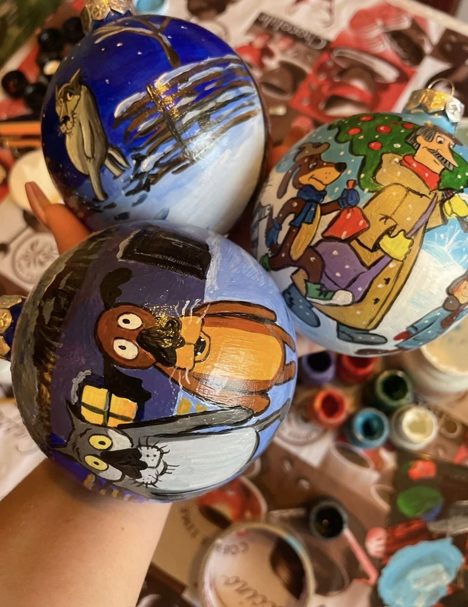 Набор новогодних шаров стекло жил был пёс 🐶 