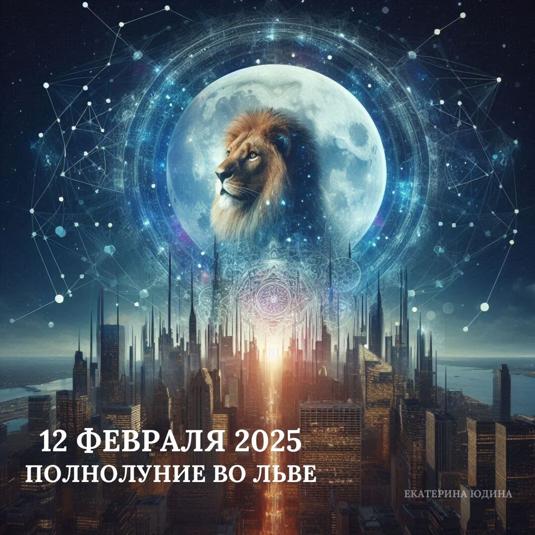 12.02.2025 ПОЛНОЛУНИЕ ВО ЛЬВЕ. Астролог Екатерина Юдина 